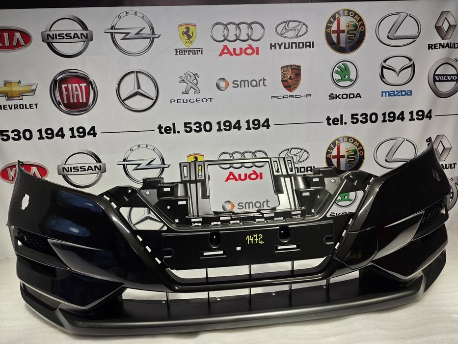 NISSAN QASHQAI J11 LIFT 17- ŁADNY ZDERZAK PRZEDNI PRZÓD , KOLOR CZARNY METALIK , NR 62022HV00H , NR AUKCJI NZ1472