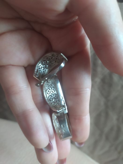 Набір прикрас із срібла з пластинами золота