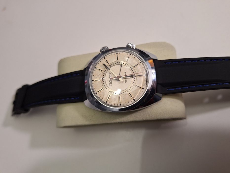 Poljot sygnał alarm budzik chrom vintage