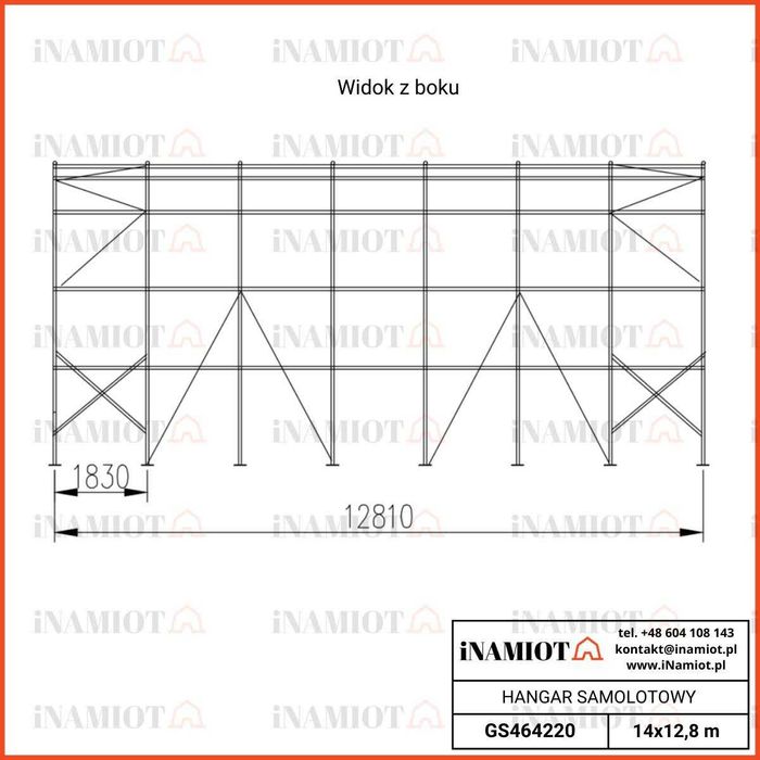 Hangar Namiotowy hala namiotowa samolotów 10x12,5x7,1 m garaż wiata