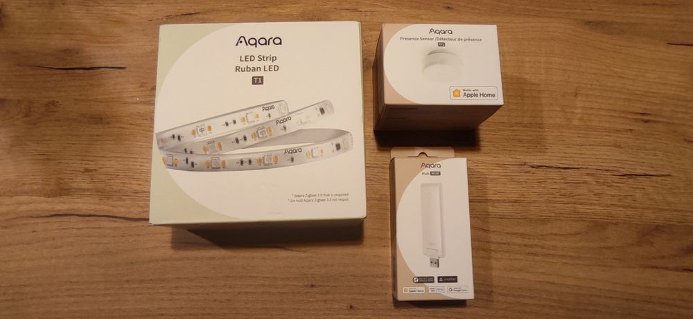 Zestaw Aqara Czujnik Obecności FP2, taśma LED Strip T1 , Hub M100