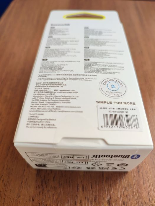 Baseus F01B, беспроводная мышь, безшумный щелчок