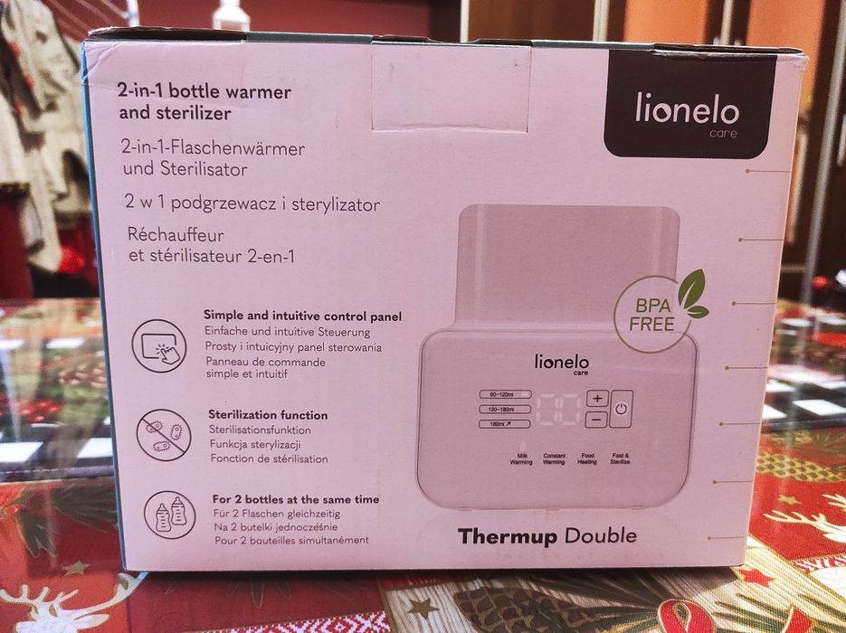 Podgrzewacz, sterylizator na dwie butelki Lionelo nowy