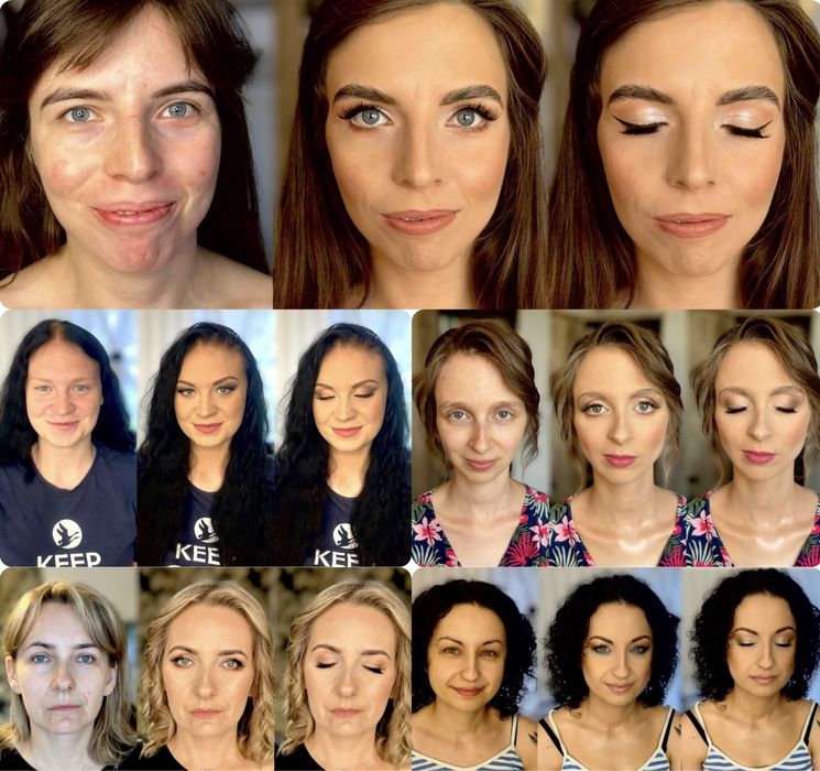 Makijaż 140 zl  okazjonalny okolicznosciowy henna pudrowa