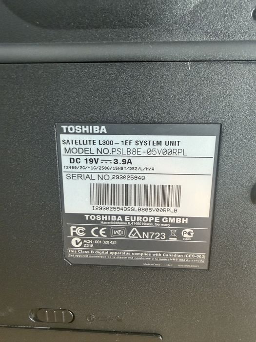 Laptop  toshiba sprawny