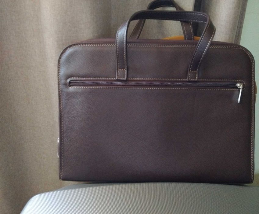 Mala portolio A4 em pele