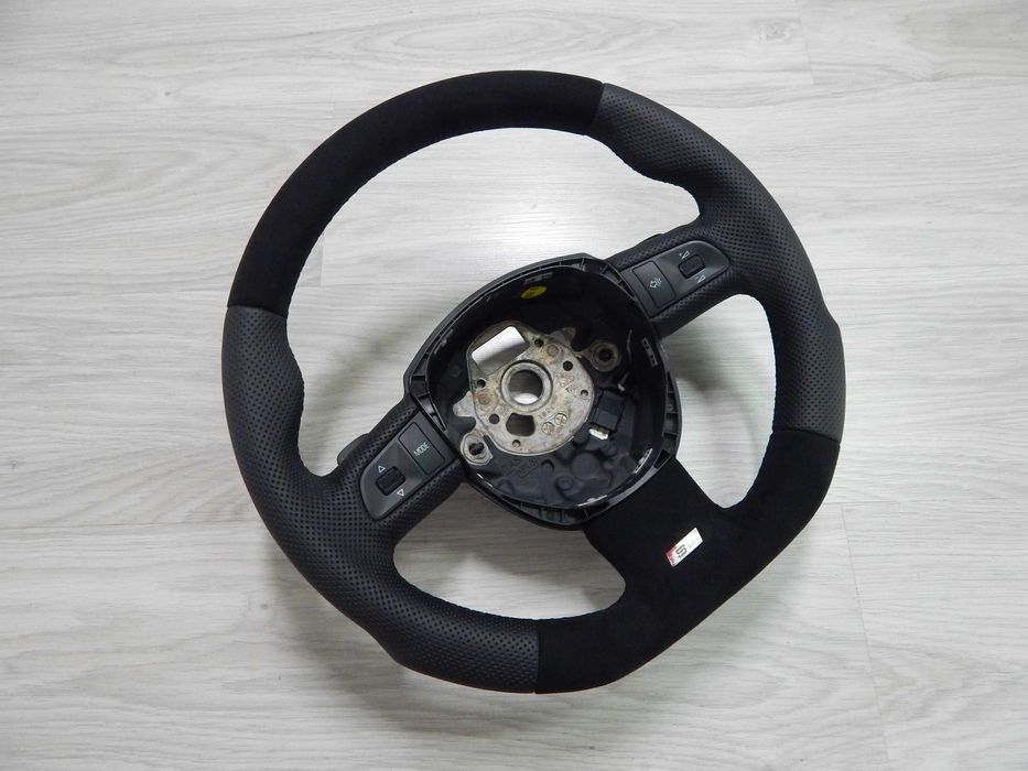 Audi A4 B7 B8 A6 C6 Q7 - kierownica sport łopatki alcantara S-Line 4F0