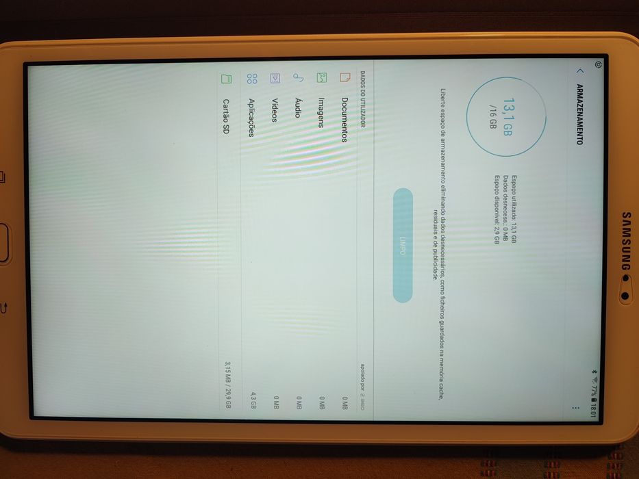 Tablet Samsung A6 2Gb/16Gb impecável