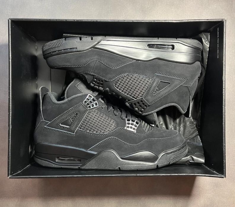 Air jordan 4 retro black sneakers nowe oryginalne buty meskie