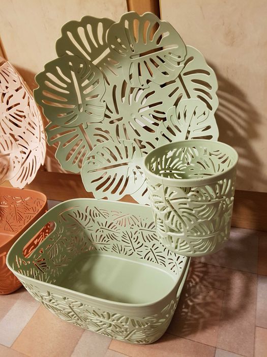 Ажурное блюдо, корзинка, стакан, подставка "листья пальмы"