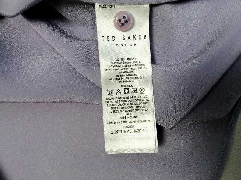 Брендовая шелковая рубашка Ted Baker 100% шелк