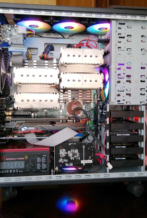 ПК: Supermicro X8DTI-F, Xeon Х5680x2, RX 580, 96GB, Wi-Fi, SSD, HDD.