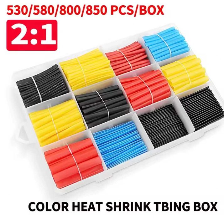 термоусадка в кейсі термоусадочная трубка набір термоусадок набор