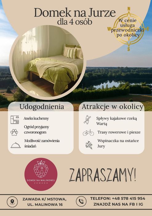 Domek na wynajem, wynajem domku do 4 osób na Jurze