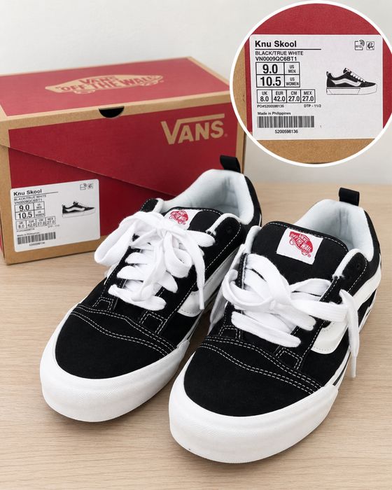 Vans Knu Skool Black/True White EU 42 – nowe buty Sneakersy.
