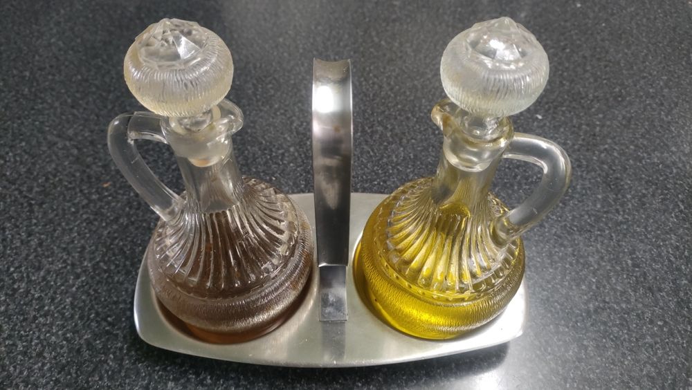 Galheteiro vidro / inox