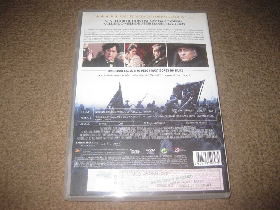 DVD "Lincoln" de Steven Spielberg