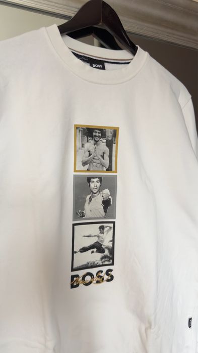 Bluza męska biała Bruce Lee Boss / rozm. L