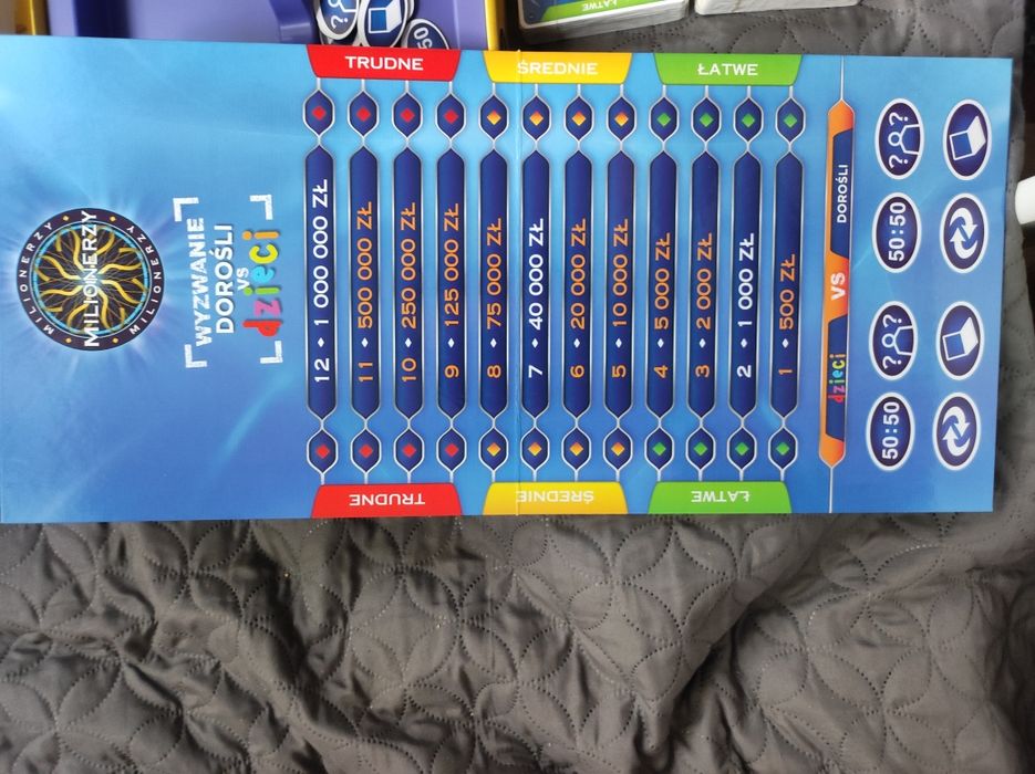 Gra Milionerzy wyzwanie dorośli kontra dzieci ( jak nowa )