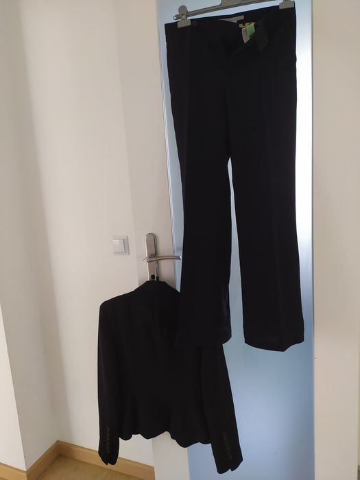 Garnitur damski czarny Zara, spodnie,marynarka