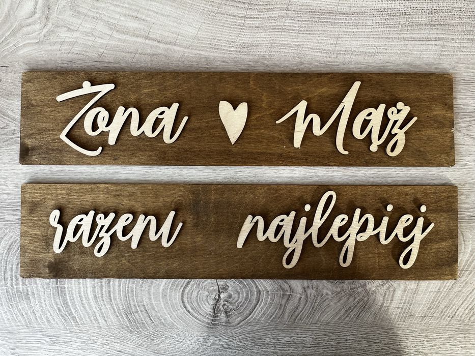 Tablice rejestracyjne weselne/ślubne żona mąż