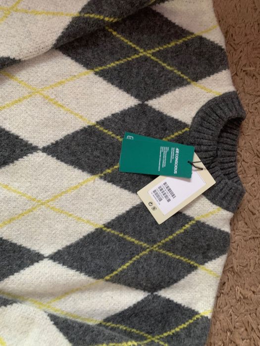 Nowy sweter H&M Pringle S-L romby jakość premium