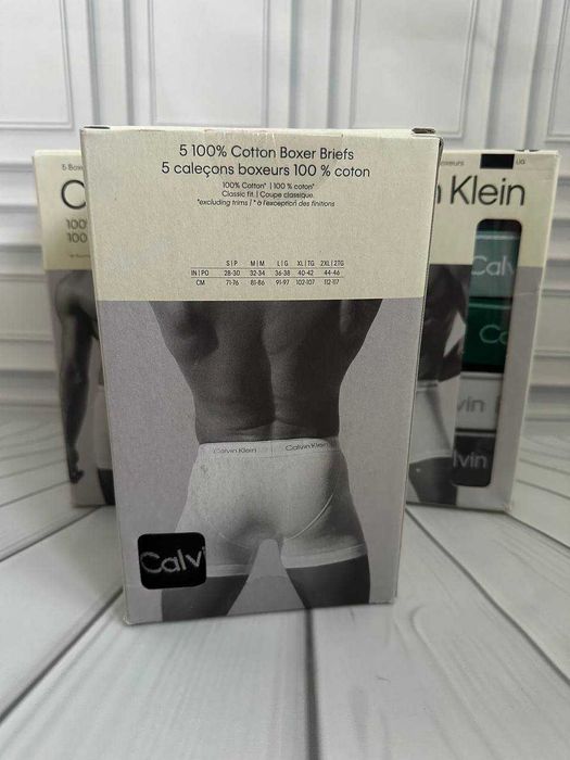 Набір чоловічі боксери Calvin Klein чорні упаковка 5 штук