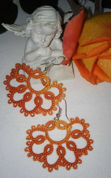 Kolczyki frywolitkowe 5