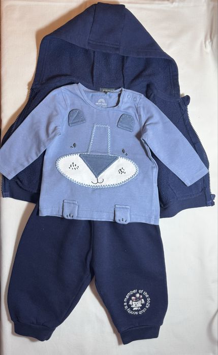 Костюмчик спортивний на флісі 3-6міс+жилет, кофточка та інше