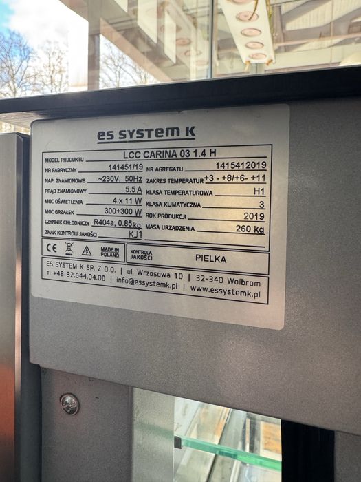 Witryna chłodnicza do ciast ES System K LCC