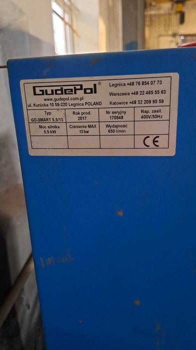 Kompresor śrubowy  GD SMART5 ,5 KW  650L/M Promocja do26.08.2026