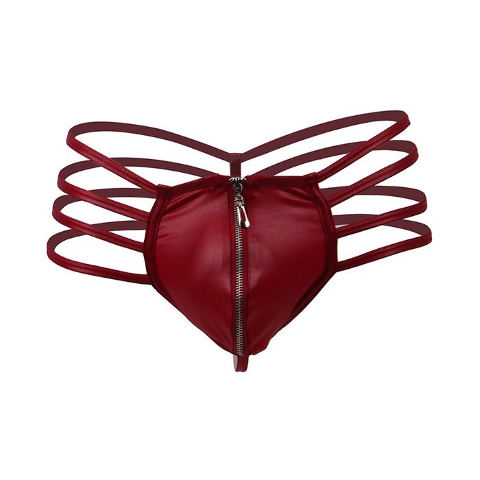 Męskie Stringi z Rozpinanym Zamkiem - M