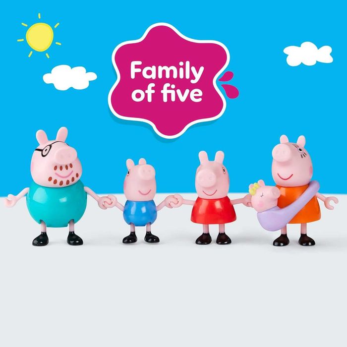 Свинка Пеппа велика родина семья Еві Эви 5 героїв оригінал Peppa G0506