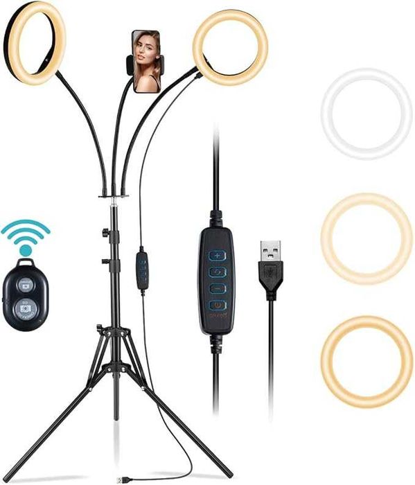 Profesjonalna podwójna lampa pierścieniowa