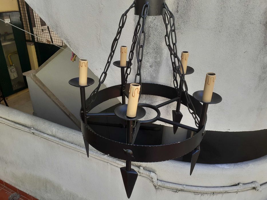 Candeeiro tecto ferro fundido - rustico64861398778243122