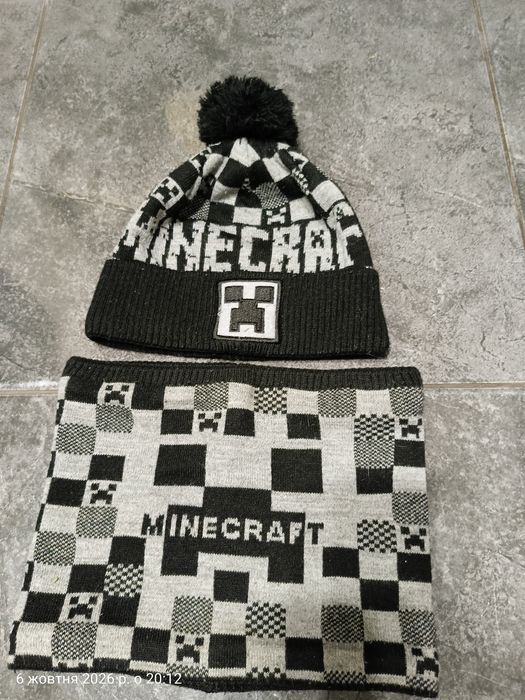 Набір шапка та хомут на 3-7 років Minecraft