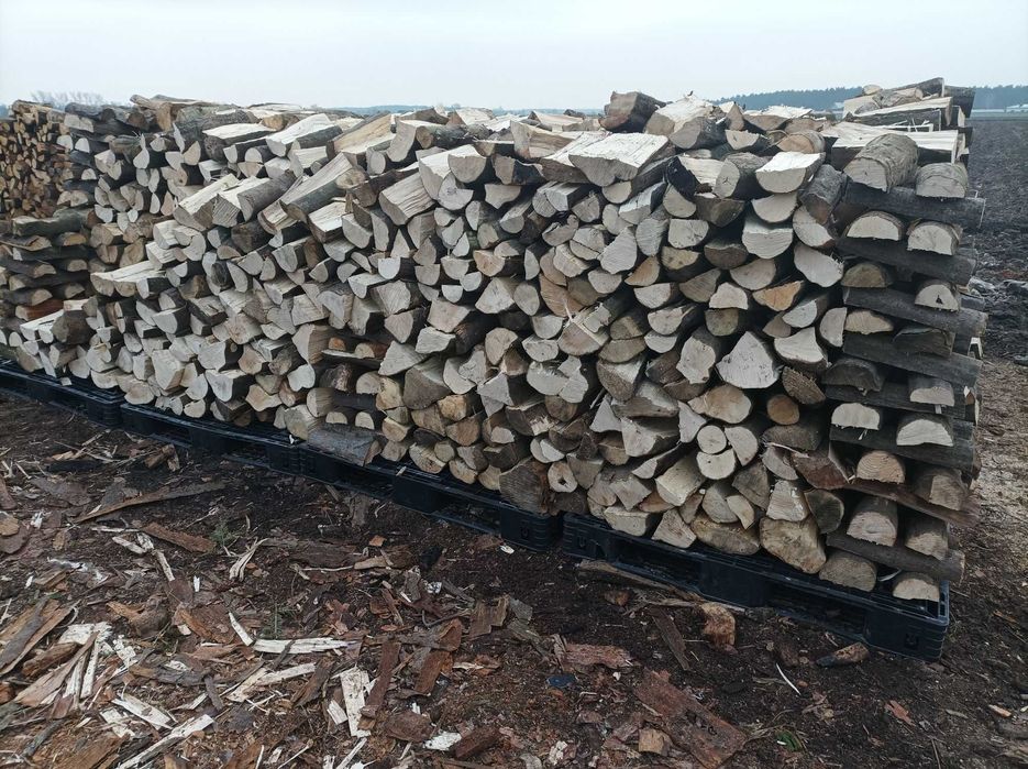 Drewno Opałowe Kominkowe Buk Grab Sezonowany Transport