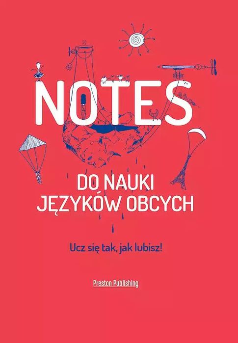 Notes do nauki języków obcych, czerwony