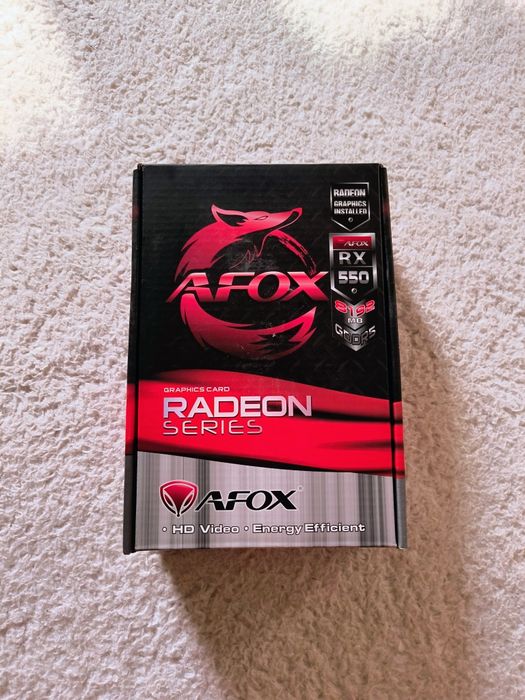 Відеокарта AFOX PCI-Ex Radeon RX 550 8GB GDDR5 (128bit) (1183/6000) (DVI, HDMI, DisplayPort) (AFRX550-8192D5H4-V6) бу