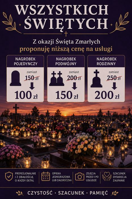 Sprzątanie nagrobków