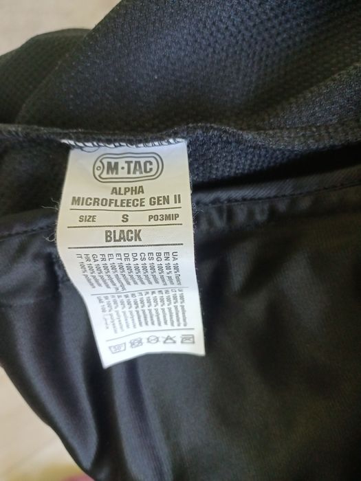 Флісова куртка фліска  M-Tac Alpha Microfleece Gen.II чорного кольору