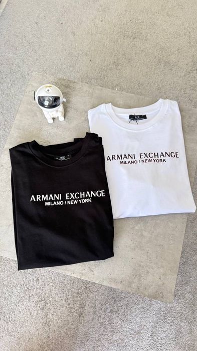 Стильна футболка Armani Exchange Milano/New York Black