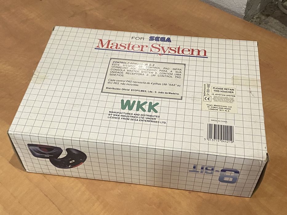 Comando Sem Fios WKK para Sega Master System - Novo na Caixa!