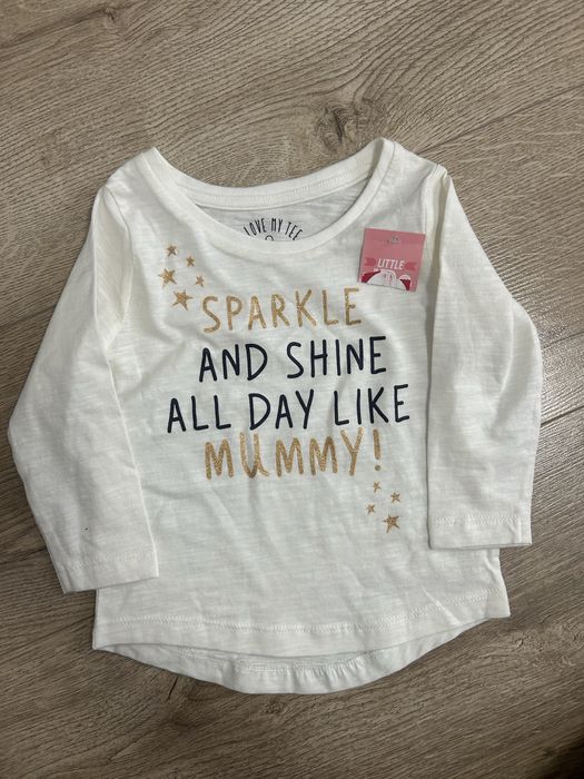 Bluzka niemowlęca 6-9 miesięcy I love my tee