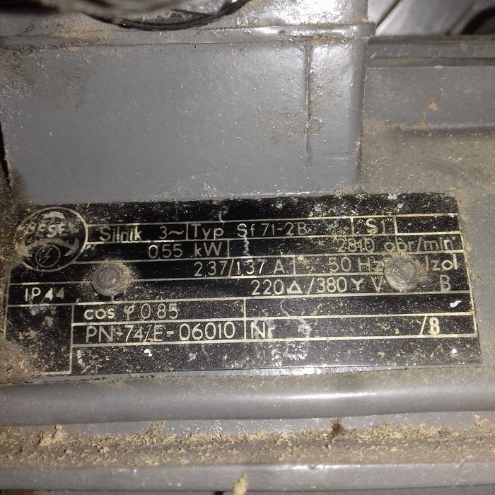 sinik 0,55kw 2810 obr/min 220/380