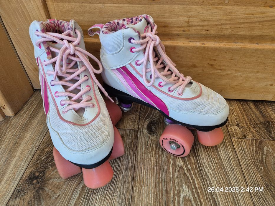 Wrotki rozmiar 37 skóra