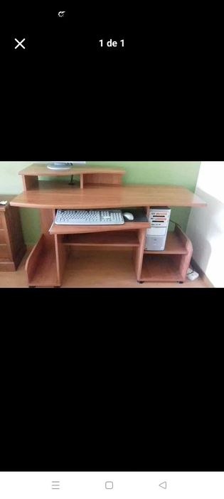 Selling a cherry-colored secretary.