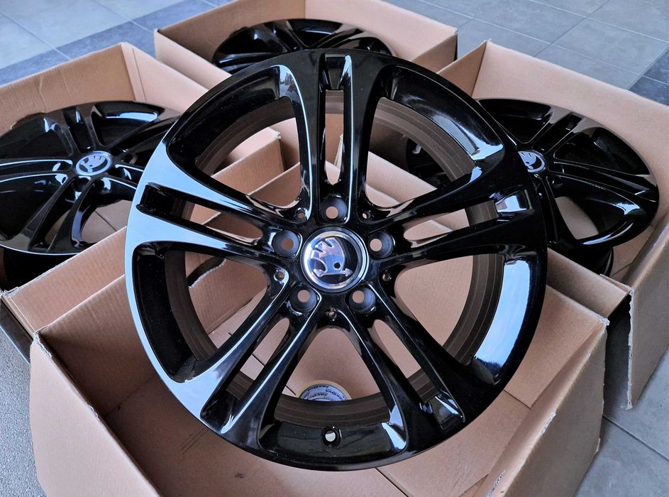 Alufelgi 17 5x112 Skoda Octavia Kodiaq Superb Yeti Karoq Czarne ! 804#
