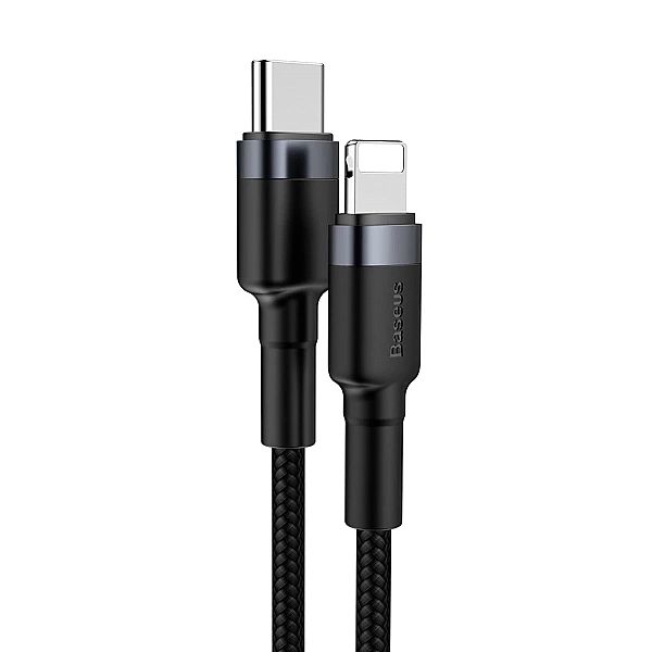 Kabel Baseus CATLKLF-G1 Lightning - USB-C PD QC 18W 480Mb/s 1m - czarn