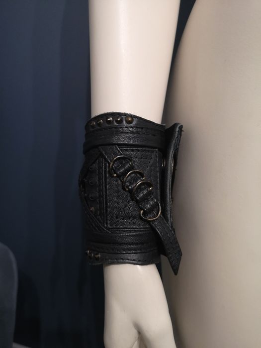 Skórzana bransoleta bransoletka Jungle Tribe rękodzieło unisex